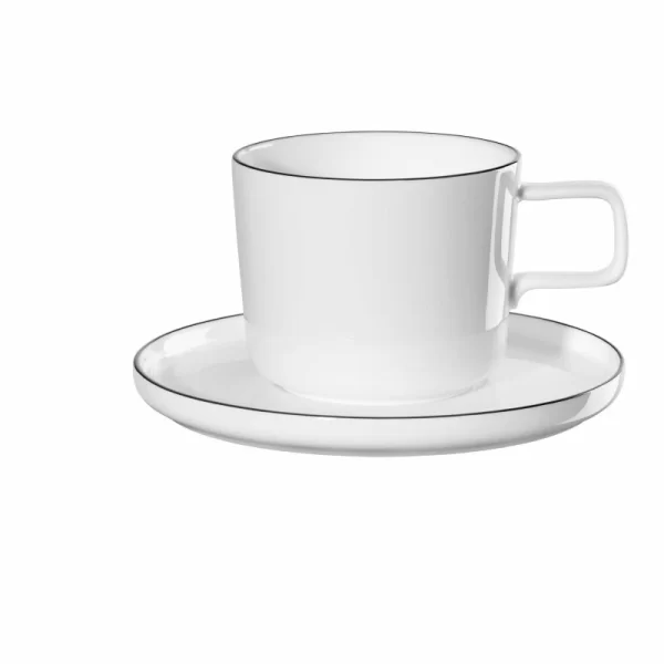 Aktion 😀 Asa Selection Germany Asa Selection OCO LIGNE NOIRE Kaffeettasse Mit Unterteller ⌛ 1
