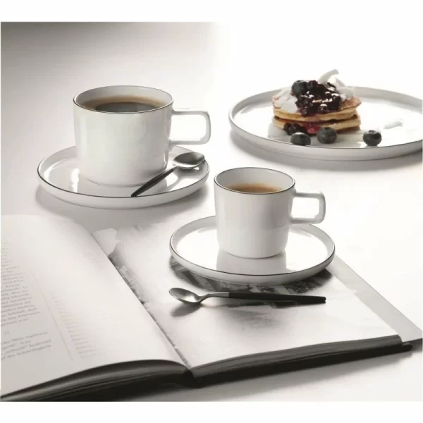 Aktion 😀 Asa Selection Germany Asa Selection OCO LIGNE NOIRE Kaffeettasse Mit Unterteller ⌛ 3